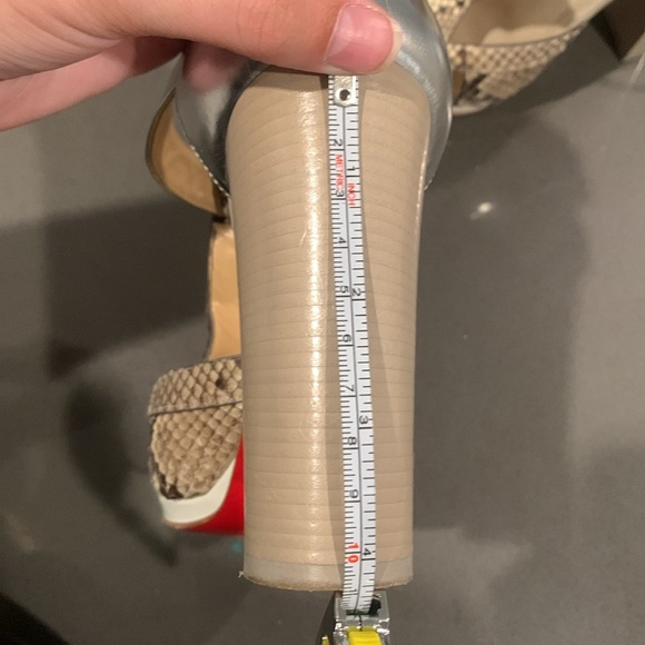 Christian Louboutin size 37 snakeskin chunky heels - Picture 10 of 10